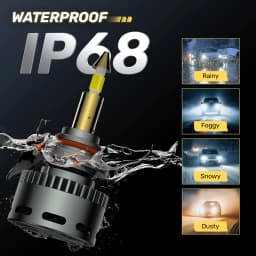 9005/HB3 LED Headlight Bulbs 130W 9-16V 40000LM 6500K 360° Full Illumination 12PCS CSP Chips Car High $ Low Beam Light