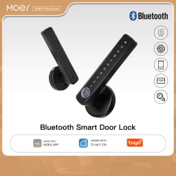 MOES Tuya Bluetooth Smart Fingerprint Door Handle Lock Electronic Password APP Remote Unlock Hotel Apartment Office Rental House
