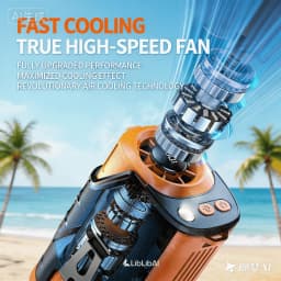 2026 3-in1 Waist Fan, Portable Fan, Handheld Fan, Neck Fan, Mini Fan, Desktop Fan, Can Be Used as an Emergency Power Bank, 5000mAh 10H Long Lasting, 100 Speed Adjustable, LED Flashlight & SOS Light, Flashlight, Type-C Rechargeable