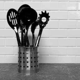 Basic Nylon Slotted Spoon, 11.5 inch, Black