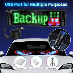 Dynamic “Magic Eye” LED Panels, Programmable and Controllable via a Bluetooth App, Are Ideal for Decorating the Front and Rear Windshields of Cars and Make the Perfect Gift for Men.