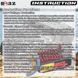 RCXAZ 540 PRO Brushed Motor Matched AEY60 Bidirectional 60A Brushed ESC Combo, RC Upgrade Mod Kit For 1/10 RC Vehicle Arrma Traxxas HSP Redcat RC4WD Tamiya Axial SCX10 D90 1/10 RC Crawler Offroad Truck Buggy