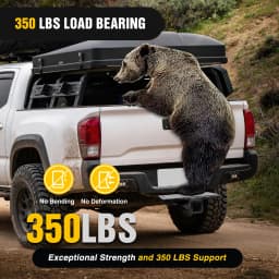 Nilight Hitch Extender with Step 2' Receiver 14'x7' Anti-Slip Diamond Plate 4000 lbs Towing/400 lbs Tongue Weight Heavy Duty Steel Bumper Guard for Truck SUV