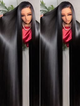 250 Density 12A Straight Human Hair Wig 26 Inch 13x4 HD Transparent Lace Glueless Wig Pre Plucked Brazilian Hair For Women