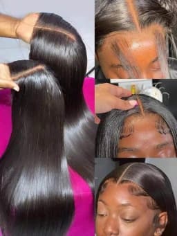 250 Density 12A Straight Human Hair Wig 26 Inch 13x4 HD Transparent Lace Glueless Wig Pre Plucked Brazilian Hair For Women