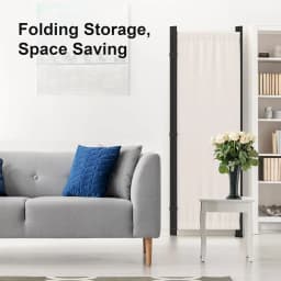 Room Divider 4 Panel Partition Folding Privacy Screen with 3 Metal Feet, 88" W Portable Wall for Office Bedroom Children's Room