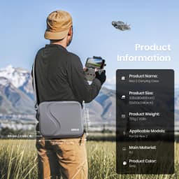 STARTRC Carrying Case for DJI Neo 2 Accessories, Portable PU Protective Shoulder Bag for DJI Neo 2 Fly More Combo, Compatible with RC-N3/RC-N Remote Controller