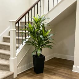 4/5/6 FT Artificial Plants Dracaena Tree 120cm, Large Artificial Dracaena Plant with Tall Planter, Tall Fake Floor Plant in Pot Indoor Decor, Fake Dracaena Tree for Home Living Room Office Decor