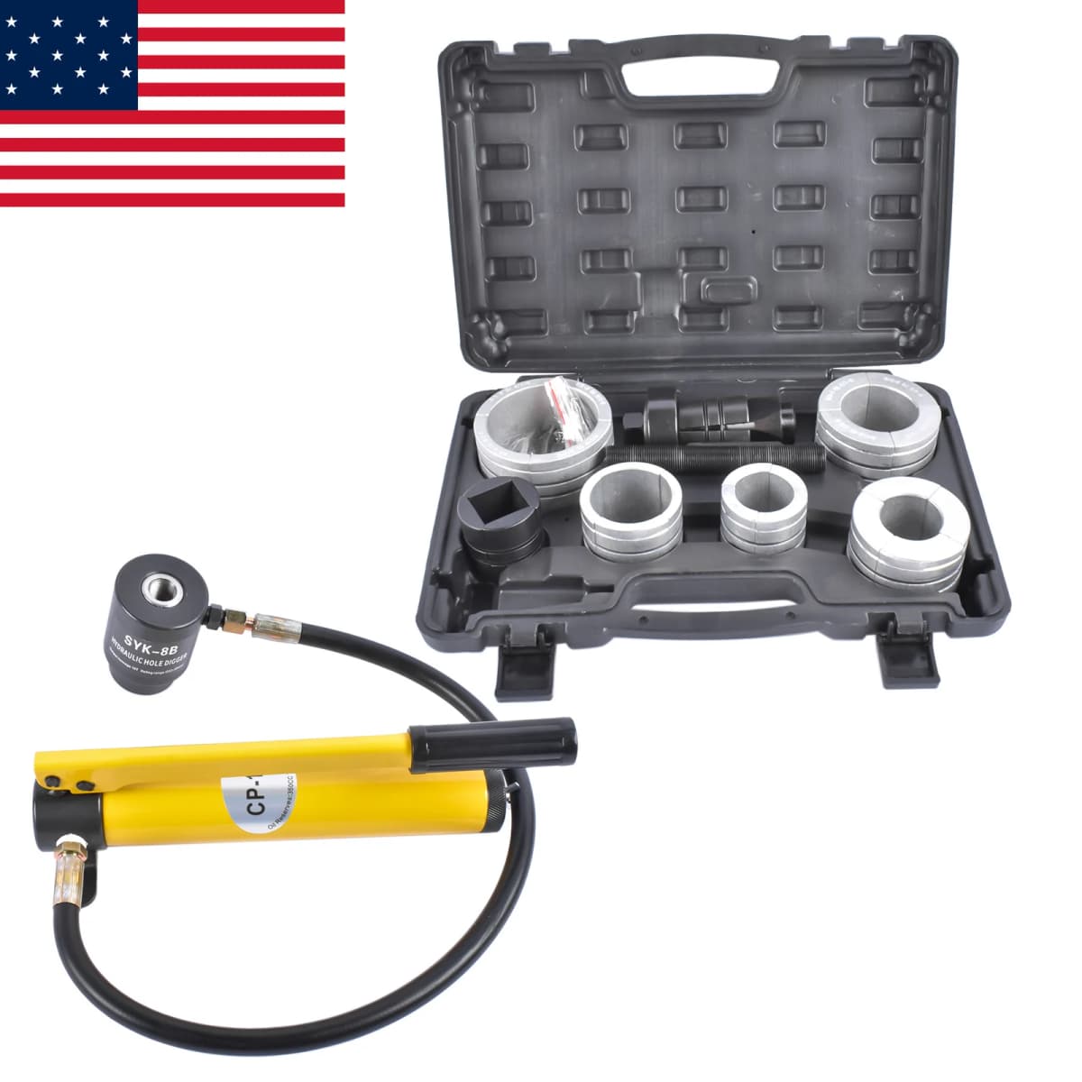 AP03 10 T Hydraulic Exhaust Pipe Stretcher Expander Kit w/Collets 1-5/8 in to 4-1/4in 17350 CWG6868