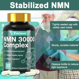 Fmlave NMN (Nicotinamide Mononucleotide) - 99% Pure | Ergothioneine 300mg,30 Servings, for Increased NR Levels & Healthy Aging