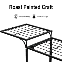 Garden Cart Stand Flower Pot Holder Display Rack Home Plant Stand - Multi-Functional Garden Storage Organizer