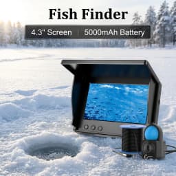 HD Underwater Fishing Camera 4.3 Inch LCD Monitor with Night Vision Lights Portable Ice Fishing Camera for Winter Fishing
