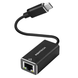 RSHTECH USB C to 1000Mbps Ethernet Adapter 15cm Aluminum RJ45 Gigabit Wired Ethernets LAN Network Cable Converter to Type C for MacBook Pro Laptops