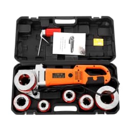 Electric Threading Machine,PortableRatchet Pipe Threader Tool Kit, with 6 Dies 2‘’, 1-1/2‘’, 1-1/4‘’, 1‘’, 3/4‘’, 1/2'', 2300W