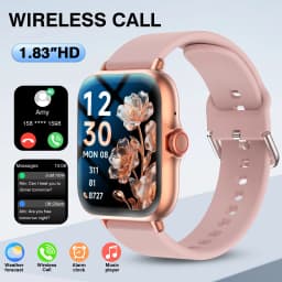 1.83" Full Screen Touch Screen Outdoor Sports Smart Watch for Men/Women,Wireless Calling/receiving, Multiple Sports Modes,Message Notifications,Suitable for Android & IPhone, Ideal As A Gift