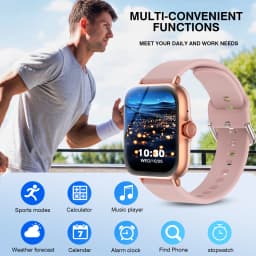 1.83" Full Screen Touch Screen Outdoor Sports Smart Watch for Men/Women,Wireless Calling/receiving, Multiple Sports Modes,Message Notifications,Suitable for Android & IPhone, Ideal As A Gift