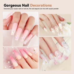 NOCIS Acrylic Powder Set: Professional Keratin Nude Pink Acrylic Powder Clear White Acrylic Nail Powder Acrylic Nail Kit for Beginner Manicurist Nail Extension Home Salon Nail Care & Liquid, Brush, Files, Forms, Press On Nails, Home Practice Set.