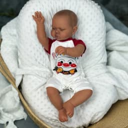 BZDOLL 60cm 24inch Large Asleep Reborn Doll, Black & Brown Skin, Vinyl Limbs Cloth Body, Collectible Birthday Gift