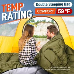 Double Camping Sleeping Bag Ultralight Waterproof 4 Season Warm Envelope Backpacking Sleeping Bags for Outdoor Traveling Hiking