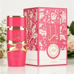 YARA LATTAFA Yara Candy Eau De Parfum 100ML With Original Gift Box Long Lasting Sweet Candy Floral Vanilla Fragrance Women Perfume Glossy Hot Pink Gold Luxury Bottle Romantic Scent Dating Wedding Gift for Ladies