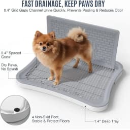 Leak-Proof Puppy Pee Pad Holder and Training Station (Including Training Tray) - Heavy-Duty Indoor Canine Toilet System, Easy-to-Clean Wall-Mounted Bracket (20.1x15.4 inches), Suitable for Puppy and Adult Dog Toilet Training, Compatible with All Types