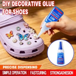 LOOLIFL 401 Instant Super Glue Clear Quick Dry Rhinestone Adhesive Precise Nozzle DIY Craft Shoe Jewelry Fabric Decor Repair Glue