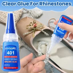 LOOLIFL 401 Instant Super Glue Clear Quick Dry Rhinestone Adhesive Precise Nozzle DIY Craft Shoe Jewelry Fabric Decor Repair Glue