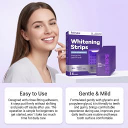 Purple Teeth Whitening Strips for Sensitive Teeth Remove Coffee Wine Smoking Stains Non Slip Improve Dental Yellowing Bright Smile Teeth Bleaching Strip