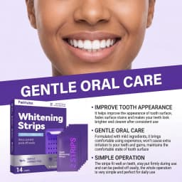Purple Teeth Whitening Strips for Sensitive Teeth Remove Coffee Wine Smoking Stains Non Slip Improve Dental Yellowing Bright Smile Teeth Bleaching Strip