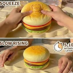 Squishy "Mujika" Capybara Burger Original IP "Xiaojili" Squeeze Toy – Slow-Rising Stress Reliever