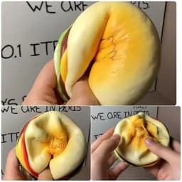 Squishy "Mujika" Capybara Burger Original IP "Xiaojili" Squeeze Toy – Slow-Rising Stress Reliever