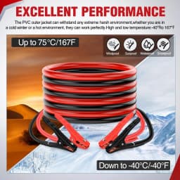 Nilight Jumper Cables for Car Battery 6 Gauge 16 FT Booster Cable Heavy Duty 450 A CCA with Carrying Bag Jump Start Emergency Kit Pickup Vans SUV Sedan Motorcycle