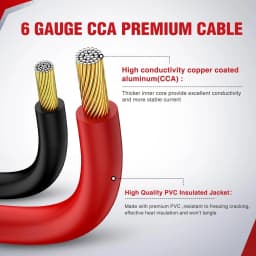 Nilight Jumper Cables for Car Battery 6 Gauge 16 FT Booster Cable Heavy Duty 450 A CCA with Carrying Bag Jump Start Emergency Kit Pickup Vans SUV Sedan Motorcycle