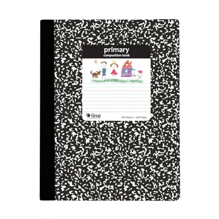 C-Line Composition Notebook, Primary Ruled, Black Marble 22020