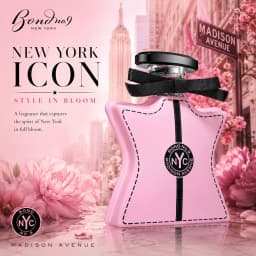 Bond No.9 Madison Avenue Eau De Parfum 100ml for Women Long Lasting Luxury Niche Perfume Spray Floral Fruity Lychee Rose Raspberry Vanilla Musk Fragrance Daily Wear Travel Gift