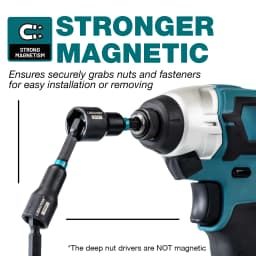 20PCS Magnetic Nut Driver Set, Impact Drill Driver Bit Set 1/4" Metric and SAE Nut Driver with Storage Bag Nut Drivers
