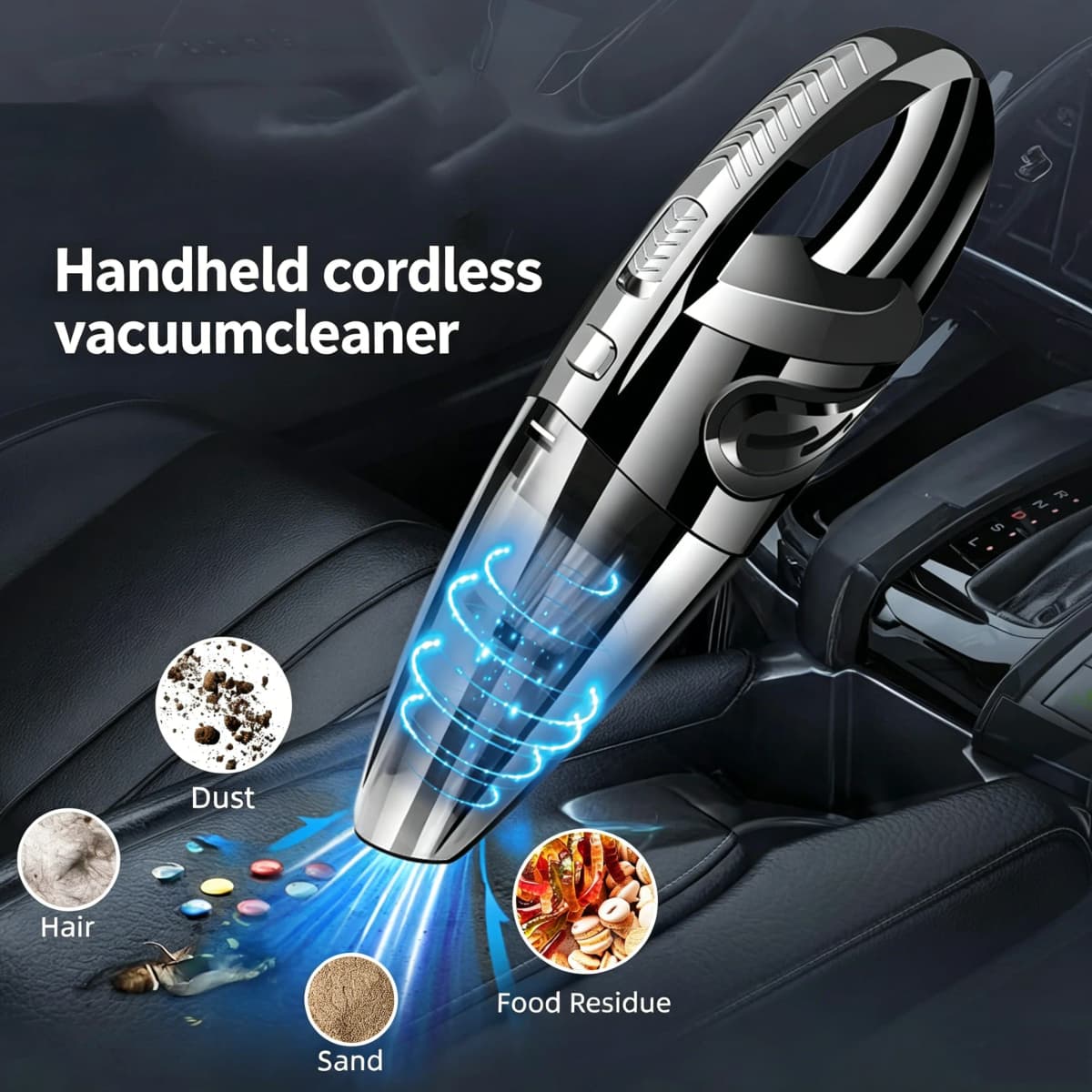 Portable Wireless Handheld Vacuum Cleaner USB Rechargeable, Multi Function Dual Use Car Home Mini Vacuum, Long Endurance Cordless Small Cleaning Vacuum for Household Auto Interior
