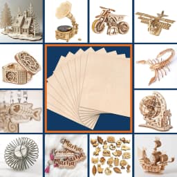 50Pcs Basswood Sheets 3mm Thick 30x30cm Plywood Board for Wood DIY Home Decor, Square Blank Wooden Plywood Panels for Engraving