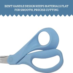 8" Bent Fabric Scissors with Ergonomic Handle