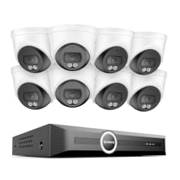 SANNCE 8MP PoE Security Camera Outdoor, 8CH NVR with 2.8mm 4K Home Surveillance Cameras, H.265 Two-Way Audio, AI Human Vehicle Detection, 128° Dual Light Night Vision CCTV Surveillance Camera ONVIF