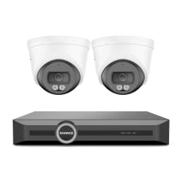 SANNCE 8MP PoE Security Camera Outdoor, 8CH NVR with 2.8mm 4K Home Surveillance Cameras, H.265 Two-Way Audio, AI Human Vehicle Detection, 128° Dual Light Night Vision CCTV Surveillance Camera ONVIF
