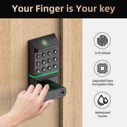Viladepot Smart Lock Keyless Entry Door Lock Fingerprint Passcode APP Control Card Electronic Keypad Deadbolt Lock