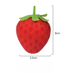 Realistic Simulation Strawberry Squishy Squeeze Toy Soft TPR Satisfying Pinch Sound Stress Relief Fruit Vent Ball Portable Anti-Anxiety Fidget Toy For Kids Adults Office Desk Gift