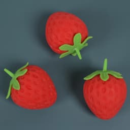 Realistic Simulation Strawberry Squishy Squeeze Toy Soft TPR Satisfying Pinch Sound Stress Relief Fruit Vent Ball Portable Anti-Anxiety Fidget Toy For Kids Adults Office Desk Gift