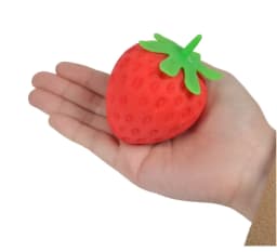 Realistic Simulation Strawberry Squishy Squeeze Toy Soft TPR Satisfying Pinch Sound Stress Relief Fruit Vent Ball Portable Anti-Anxiety Fidget Toy For Kids Adults Office Desk Gift