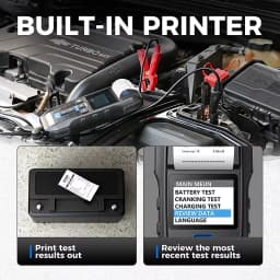 TOPDON BT300P Battery Tester with Printing 12V Digital Charging Cranking Test Tools for Car Auto Analyzer Vehicle 100-2000CCA