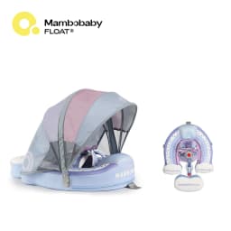 Mambobaby Float Feels Ultra-Secure Safe Air-Free Core ST:  Rainbow 3-24 Month B503-50-W-Z Air-Free Chest Float with Sunshade Canopy  Baby Swimming Ring Toddler Pool Float Infant Swim Circle Infant Fiber Ring 1Years Boy Girl