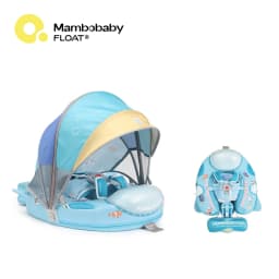 Mambobaby Float Feels Ultra-Secure Safe Air-Free Core ST:  Rainbow 3-24 Month B503-50-W-Z Air-Free Chest Float with Sunshade Canopy  Baby Swimming Ring Toddler Pool Float Infant Swim Circle Infant Fiber Ring 1Years Boy Girl