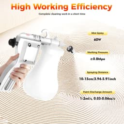 110V 60W Textile Spot Cleaning Gun Decontamination Tool Elbow Nozzle High-efficiency Spot Removal Tool 0.65L/21.9oz Watering Pot Capacity