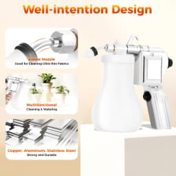 110V 60W Textile Spot Cleaning Gun Decontamination Tool Elbow Nozzle High-efficiency Spot Removal Tool 0.65L/21.9oz Watering Pot Capacity